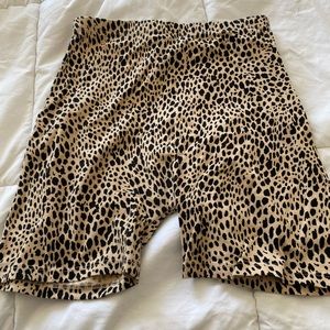 brandy melville cheetah biker shorts